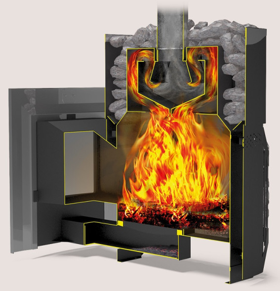 Печь для бани Теплодар Русь-Сетка 12 Л Панорама